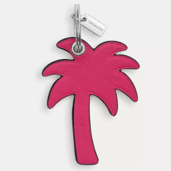 Coach Accessories - NWT - Coach Palm Tree Bag Charm in Smooth Leather/Silver/Dragon Fruit